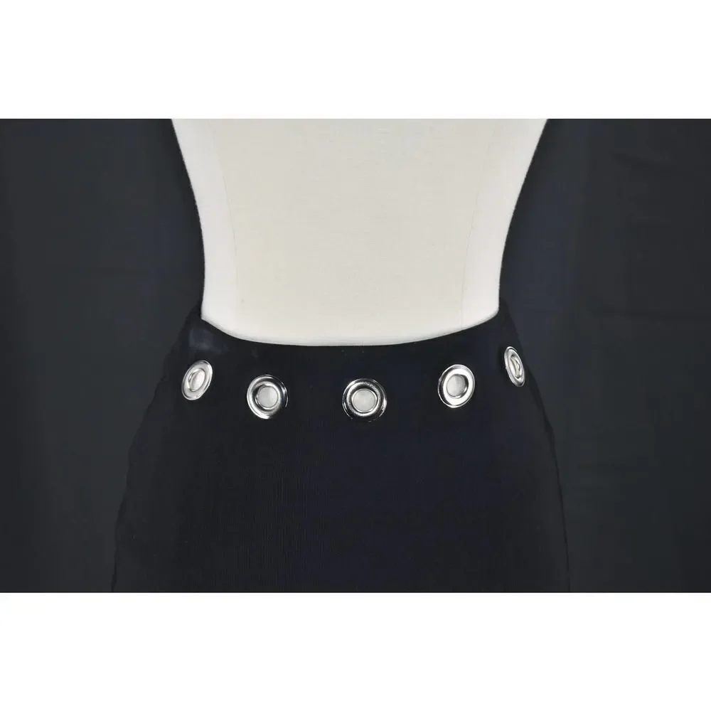 NWT Bec & Bridge Black Lined Grommet A-Line Skirt - 4 - Picture 2 of 4